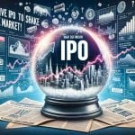 High definition image conveying the concept of a large Initial Public Offering (IPO) causing turbulence in the stock market. Include visual elements like graphs depicting drastic change, newspaper headlines with the text 'Massive IPO to shake market!' and 'Surprising Details Inside', and a shaken snow globe to represent the market disturbance.