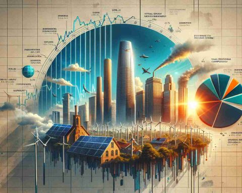 Realistic high-definition image illustrating the components of recent trends in Indian renewable energy stocks that might be surprising. This could include a line graph sharply rising or dropping, a pie chart showing unexpected distribution of investments among different renewable energy sources, or individual narratives like a small solar company achieving robust growth in face of large multinational corporations.