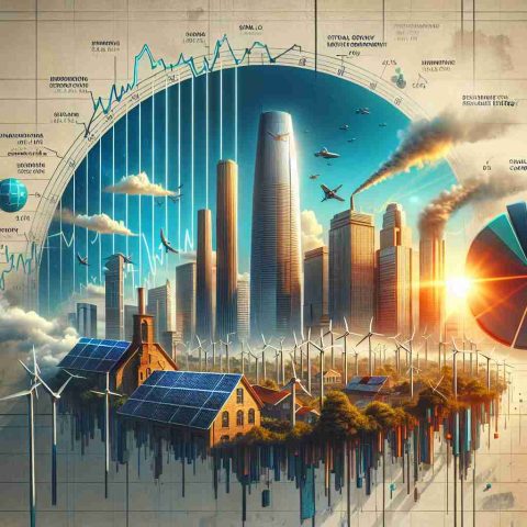 Realistic high-definition image illustrating the components of recent trends in Indian renewable energy stocks that might be surprising. This could include a line graph sharply rising or dropping, a pie chart showing unexpected distribution of investments among different renewable energy sources, or individual narratives like a small solar company achieving robust growth in face of large multinational corporations.