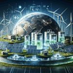 A realistic high definition image illustrating the concept of revolutionizing green hydrogen energy, depicting key elements such as hydrogen fuel cells, wind turbines, solar panels and other green energy resources. The scene is futuristic, showing the progression of technology and how it could potentially lead to a next big thing in energy.