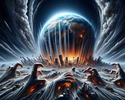 Realistic high-definition image depicting the startling effects of a major policy shift related to climate change. The image should convey the gravity of the anticipated impacts. Keep the suspense alive by depicting energies of shock and astonishment.