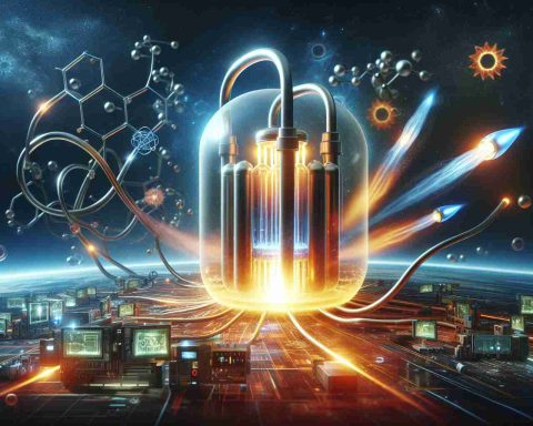 Realistic and high-definition visual representation of the concept 'Hydrogen on the Rise.' Depict this as a vivid, energetic scene featuring cutting-edge technology associated with Hydrogen Power, indicating a major breakthrough. Include elements of scientific progress and the potential to shift the power generation landscape, with implications of this advancement rippling through various industries.