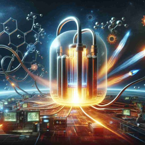 Realistic and high-definition visual representation of the concept 'Hydrogen on the Rise.' Depict this as a vivid, energetic scene featuring cutting-edge technology associated with Hydrogen Power, indicating a major breakthrough. Include elements of scientific progress and the potential to shift the power generation landscape, with implications of this advancement rippling through various industries.