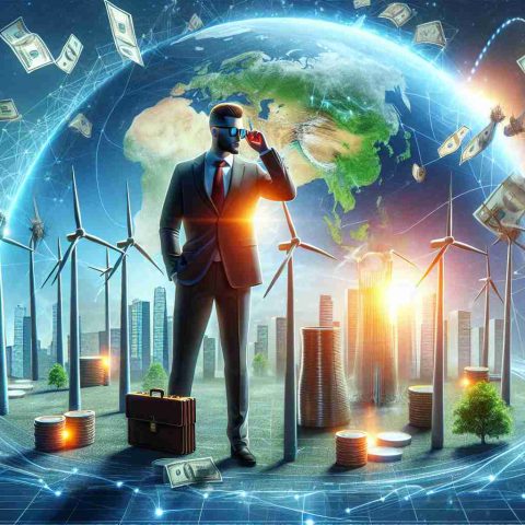 A realistic graphic interpretation in high definition of the concept: 'Is investing in a major renewable energy company the secret to sustainable returns?'