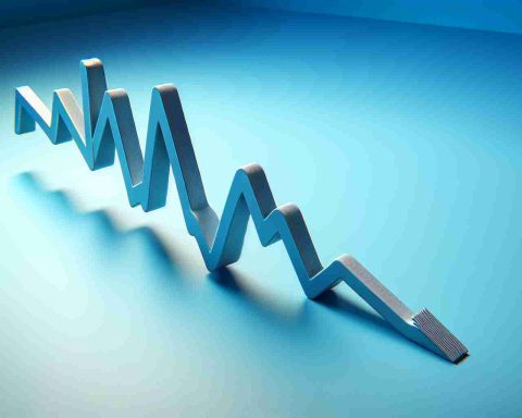 A realistic high-definition image representing the concept of 'unexpected twists and shocking declines'. This could be visualized as a zigzag line or a steep downward graph depicting a major drop, placed on a bright backdrop. The image should convey a sense of sudden change, unpredictability, and surprise.