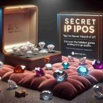 An image of a collection of hidden gemstones, symbolizing unknown companies, that are about to go public. These gems are elegantly displayed on a plush velvet carpet, shining under the bright light. Adjacent to this display, include an opened secret box which symbolizes 'Secret Initial Public Offerings'. Above the scene, there's text that reads 'Secret IPOs You've Never Heard Of! Discover the Hidden Gems Waiting to Go Public' in a bold, eye-catching font. The image should be high-definition and realistic in style.