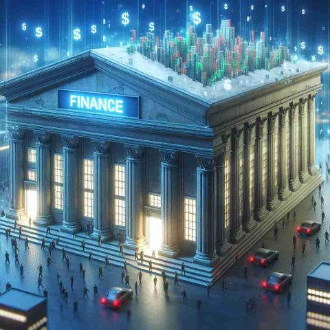 A high-definition, realistic image depicting the concept of an incoming frenzy of Initial Public Offerings (IPOs). The scene involves a metaphorical representation of a financial institution, possibly visualized as a massive, imposing building labeled 'Finance', preparing or 'gearing up' for the anticipated event. This readiness could be symbolized by a flurry of activity, such as doors being flung open, lights being switched on or staff scurrying about.