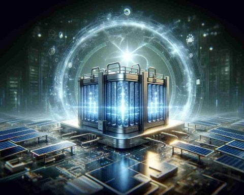 Realistically detailed, high-definition illustration showcasing the futuristic concept of energy storage technology, visualized with the symbolic imagery of a 'New Frontier'. The scene projects an aura of advanced science, making the viewer wonder about its potential as the 'Next Big Thing'.