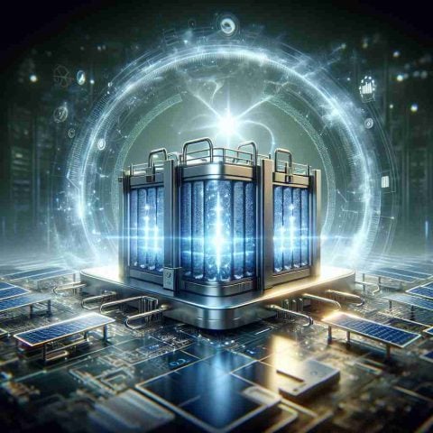 Realistically detailed, high-definition illustration showcasing the futuristic concept of energy storage technology, visualized with the symbolic imagery of a 'New Frontier'. The scene projects an aura of advanced science, making the viewer wonder about its potential as the 'Next Big Thing'.