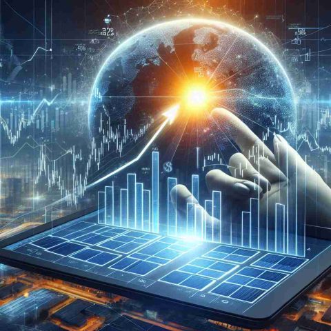 Create a realistic high-definition image representing a sudden positive shift in the stock market related to the Solar Energy Sector. The image should figuratively portray an 'insider move', symbolizing strategic decisions, perhaps through visuals of an upwardly mobile graph or chart showing a boost in solar sector stocks.