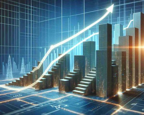 An imagined visualization of a major stake increase in a business. This could be represented by an increasing line graph, a 3D bar chart ascending, or another relevant method of showing business profit growth. This scene should be created in a high-definition, realistic style. Please do not include logos or specific company names.