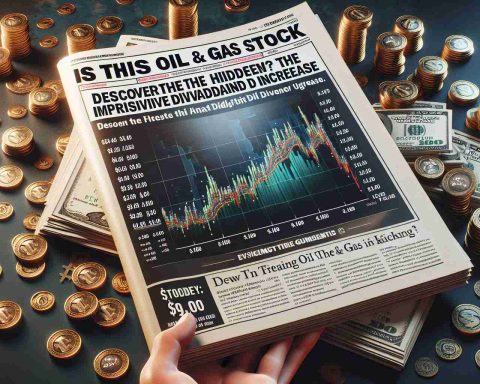 Realistic high-definition image of a printed financial report with the headline 'Is This Oil & Gas Stock a Hidden Gem? Discover the Impressive Dividend Increase'