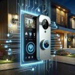 Create a realistic HD image illustrating the future of home safety. The image should focus on innovative smart doorbells with a selection of advanced features such as motion sensor capabilities, built-in video camera functionality, facial recognition software, and interactive access management tools. The doorbells should be prominently displayed on various modern and sleek house entrance designs, reflecting different global architectural preferences.