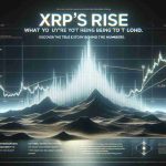 A high-definition, realistic image depicting the rise of the XRP cryptocurrency. The image shows a graph with rising numbers, evoking the vibe of secrets being revealed and truth coming to light. The textual elements in the picture share a headline that reads 'XRP’s Rise: What You’re Not Being Told'. It also teases with a subheading saying 'Discover the True Story Behind the Numbers.'