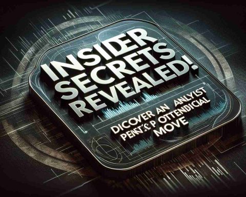 A realistic, HD image featuring the text 'Insider Secrets Revealed! Discover an Analyst’s Potential Move'. The text is bold, eye-catching, and renders in a dramatic font. The background adds a touch of mystery with a complex pattern of abstract shapes and shadows, enhancing the theme of secrets being unveiled.