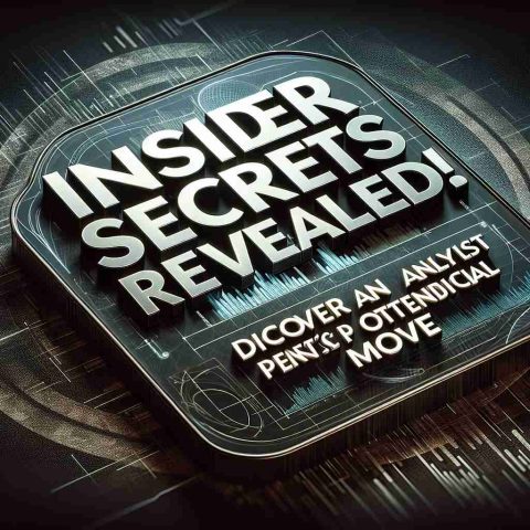 A realistic, HD image featuring the text 'Insider Secrets Revealed! Discover an Analyst’s Potential Move'. The text is bold, eye-catching, and renders in a dramatic font. The background adds a touch of mystery with a complex pattern of abstract shapes and shadows, enhancing the theme of secrets being unveiled.