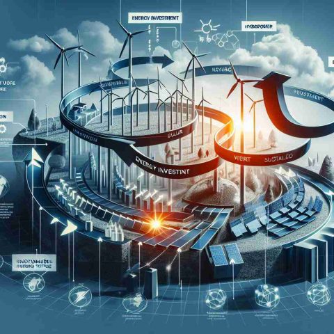 Image of a high definition infographic that shows the concept of the 'Energy Investment Phase' as the key to a sustainable future. This visual representation should include renewable energy resources like wind, solar, and hydropower, with arrows denoting the flow of energy investment, and text boxes elaborating on the concept. The overarching idea is that by investing more energy into sustainable methods now, we can secure a renewable and sustainable future energy source.