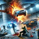 Create a high-definition, photorealistic depiction of a shockingly unexpected event that has impacted a massive automobile manufacturing company. Notable elements of the story should be vividly echoed in the picture.