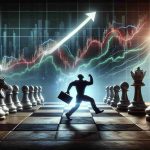 A high-definition, realistic image illustrating a scene that figuratively represents a 'game changer' in the Initial Public Offering (IPO) market. Include symbolic elements such as an underdog symbolized by a small but significant chess piece overcoming larger pieces. Also, depict a graph in the background showing a sudden rise in stocks, representing the unexpected contender.