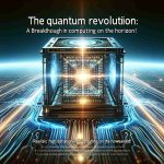 A realistic high-definition illustration symbolizing a breakthrough in quantum computing. Perhaps an image of a futuristic and sleek quantum computer with glowing circuits and wires. The scene is filled with a sense of intrigue and revelation, with the text 'The Quantum Revolution: A Secret Revealed! Breakthrough in Computing on the Horizon' prominently displayed.