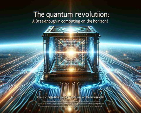 A realistic high-definition illustration symbolizing a breakthrough in quantum computing. Perhaps an image of a futuristic and sleek quantum computer with glowing circuits and wires. The scene is filled with a sense of intrigue and revelation, with the text 'The Quantum Revolution: A Secret Revealed! Breakthrough in Computing on the Horizon' prominently displayed.