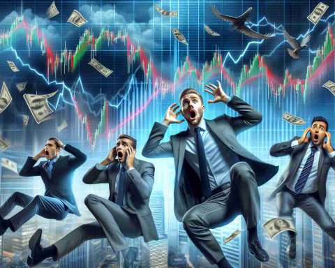 An HD quality, realistically illustrated image depicting a sudden and unexpected change in the stock market. The image should include stock market charts dramatically changing direction, stock exchange building in the background, and investors showing shocked expressions.