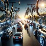 High-definition, realistic image showcasing various forms of revolutionary transportation methods on wheels and detailing what powers these changes. The scene may include electric powered vehicles, bikes with advanced technology, futuristic road design or unique transportation infrastructure, prominently tangible in the design of the wheels. The image will reflect the advancement of technology and the shift towards sustainable modes of commuting, with an emphasis on the power source fueling these changes such as solar energy, electricity or advanced hybrid energy systems.