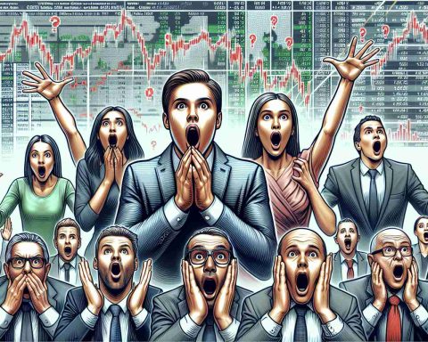 Detailed high-definition digital image of the surprise reaction caused by the announcement of a company going public. Represent a group of people expressing their surprise and interest in the details of an unnamed company's Initial Public Offering.