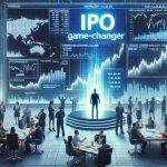 Realistic portrayal of an imaginary scene showing an IPO event being a game-changer, with evidences of unexpected success reflected in graphs, stock papers and business professionals on a trading floor. The event is not for a specific company but rather meant to symbolise a significant corporate event.