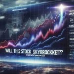 A realistic high-definition visual artwork showcasing a stock market chart with an indication of a dramatic increase. The chart is graphically representing a major corporate announcement and its potential impact. Bold texts appearing prominently, saying 'Will This Stock Skyrocket? Major Move Announced'. The background is subtly filled with stock exchange symbols, with the focus being on the skyrocketing stock graph.