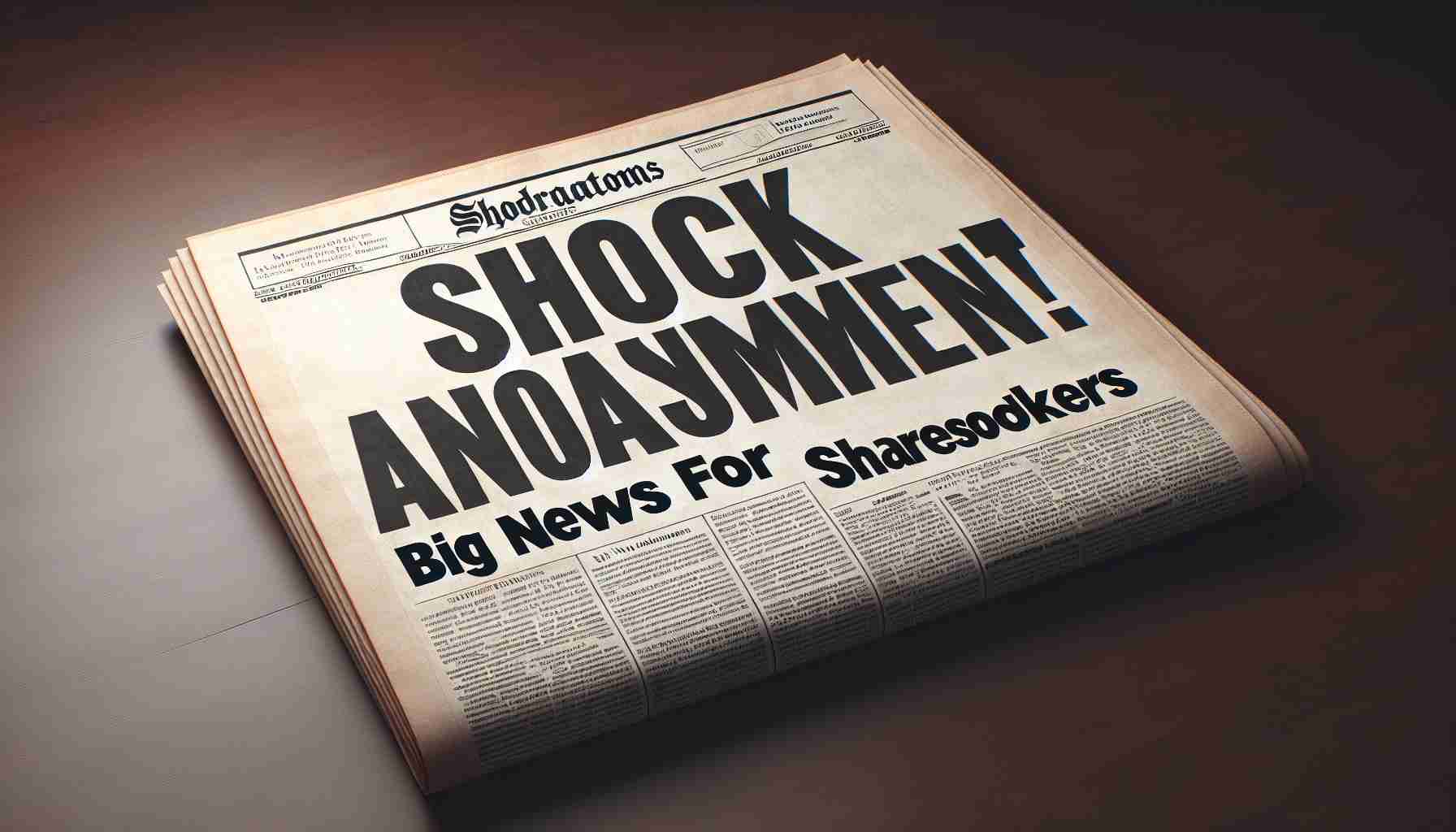 Shock Announcement! Big News for Shareholders