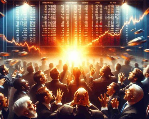 Create a highly realistic and vivid image representing a dramatic shift in the financial markets. The main focus of the scene should be a stock market board showing a sudden rise or increase in numbers after a recent downfall, suggesting a surprising market turnaround. The atmosphere is intense and filled with a mixture of relief and surprise. Please also show traders, both men and women from different descents such as Caucasian, Black, Asian, and Hispanic, anxiously watching the board, their faces reflecting the shock and awe of this unexpected turn of events.