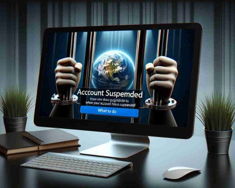 Create an image depicting an 'Account Suspended' notification on an HD computer screen, with a realistic quality. The image should be accompanied by relevant information and guidelines about what to do when your account is suspended, portrayed as if displayed on a webpage or notification panel.