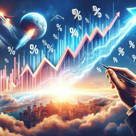 Create an engaging and realistic HD image that represents prime stocks soaring high in the metaphorical investment sky. These stocks are anticipated to boom unexpectedly in 2024, providing a surprising growth opportunity for investors. The image can incorporate elements like rising arrows, percent symbols to represent growth, and possibly a stylized year '2024' to represent the projected boom time.