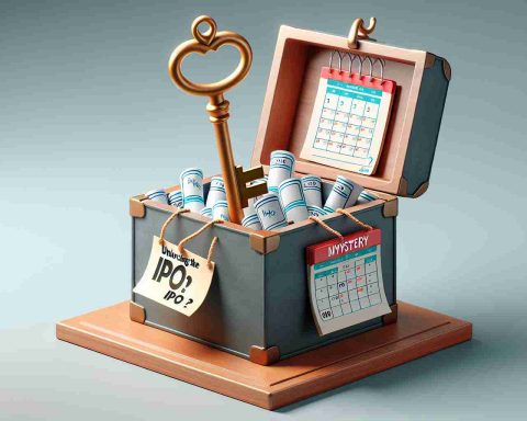 Realistic high-definition image of a symbolic depiction of the query 'Unlocking the Mystery: When Can You Sell IPO Shares in Zerodha?'. Possible elements to include could be a large key unlocking a mystery box, with stock certificates inside the box labeled 'Zerodha IPO', and a calendar with a marked date hanging on the box, symbolizing the time of selling. This should not be an actual guide, but rather a creative interpretation of the question.