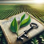 A high-definition, realistic image depicting the theme of 'Unlocking the Value of Nature'. Visualize this as an old, worn key, symbolizing unlocking, resting on a fresh green leaf, symbolizing nature. Further, include a background of sprawling farmland, this represents the fertilizer industry. To symbolize the concept of an IPO shaking up the industry, include a newspaper with a headline about a surprising new entry into the stock market - specifically a company in the fertilizer sector. Please do not include specific company names or logos.