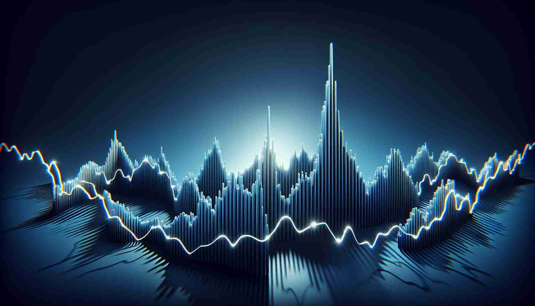 Realistic High Definition image representing the concept of a high risk versus hidden opportunity, symbolized by a fluctuating energy stock chart. The chart line zigzags with display of both high peaks and deep valleys. The image should have an underlying theme of uncertainty but also potential profit, reflecting the volatile nature of energy stocks.