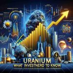 Generate a high-definition, realistic image depicting the abstract concept of market moves in the uranium energy sector. Include elements such as uranium, an upward trending graph, a downward trending graph, a financial market, and include a representation or symbol of surprise, to capture the unpredictability and surprises that often come with investments. The lettering 'What Investors Need to Know' should be prominently displayed in the final composition.