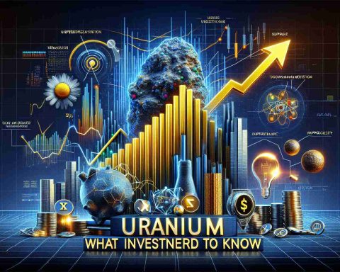 Generate a high-definition, realistic image depicting the abstract concept of market moves in the uranium energy sector. Include elements such as uranium, an upward trending graph, a downward trending graph, a financial market, and include a representation or symbol of surprise, to capture the unpredictability and surprises that often come with investments. The lettering 'What Investors Need to Know' should be prominently displayed in the final composition.