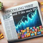 A high-definition image portraying a concept of 'missing out on a snack IPO'. Perhaps a newspaper article titled 'Discover what you didn't know about this Snack IPO' with a photo beside it showing a skyrocketing stock market graph overlaid on a visually appealing array of various snacks.