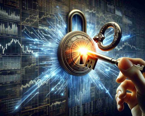 An image in high-definition realism depicting the concept of 'Unlocking the Secrets' associated with NSE Pre-IPO Shares. This could be symbolically represented by a large, antique key being inserted into a uniquely designed lock. This lock is embedded into a wall made up of various stock market charts and diagrams influenced by NSE Pre-IPO shares. To provide context, label the charts accordingly and ensure the key is illustrated radiating a glowing light, hinting at the promise of uncovering secrets held within the dynamic field of NSE Pre-IPO shares.