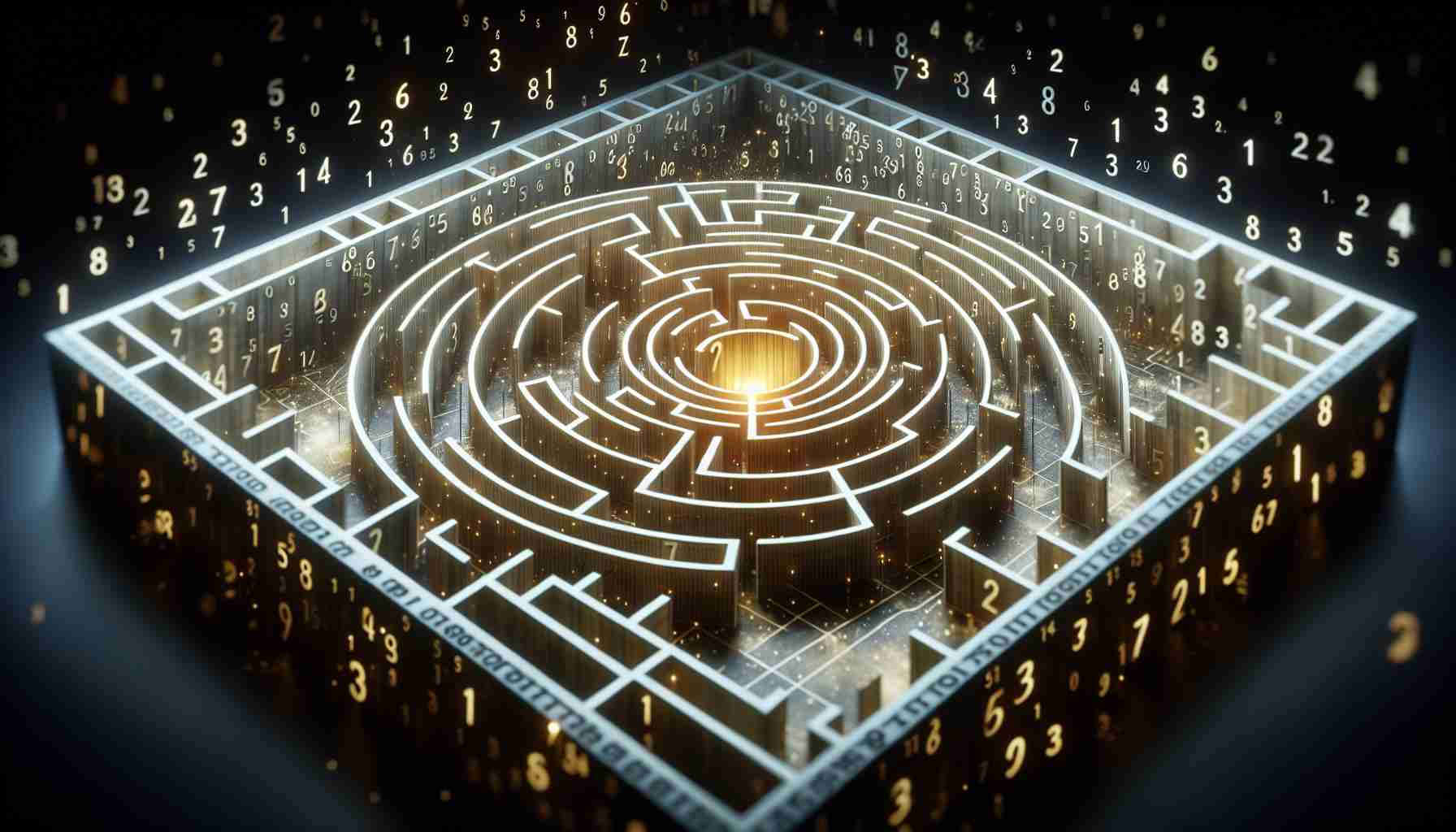 A high definition and realistic image depicting a visually engaging metaphorical representation of an unexpected turn. This might include a labyrinth or a maze, with numbers sprinkled subtly in the back or integrated within the structures. The aesthetics should suggest mystery and intrigue, possibly raising to the viewer's mind questions about what unseen forces might be at play or what might have transpired behind the scenes.