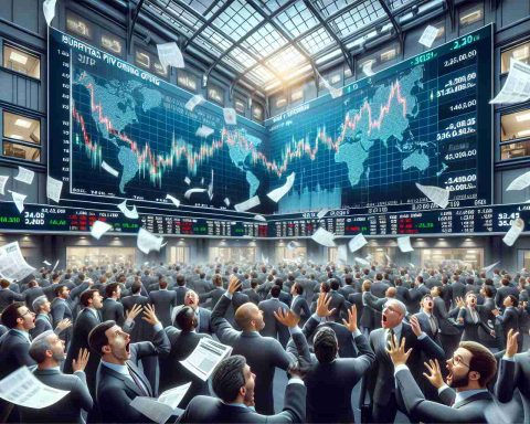 A realistic, high-definition visual representation of a surprising Initial Public Offering event. Picture it as a high-energy scene with a bustling stock exchange floor where brokers and traders appear shocked and excited. Papers are flying through the air, big screens show skyrocketing stock charts, reflecting the groundbreaking nature of this particular offering. All around, brokers of various descents including Caucasian, Hispanic, and South Asian, and both male and female, are eagerly discussing the situation. This is a captivating image that no one should miss.