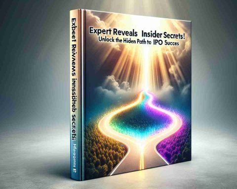 A high-definition, realistic image showcasing the cover of a book titled 'Expert Reveals Insider Secrets! Unlock the Hidden Path to IPO Success'. The cover art might suggest a metaphorical road or pathway, winding upward and disappearing into a bright light to signify the 'hidden path' to success. It should have an enticing, vibrant color scheme that draws the viewer and evokes a feeling of revelation and success.