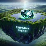 Visualize a high-definition and realistic interpretation of an abstract concept: 'Untapped Potential.' In the foreground, imagine a semi-precious gemstone, hidden partially beneath the surface of a lush, verdant landscape symbolizing potential. Have the letters 'Enphase Energy' embedded subtly in the landscape, indicating the connection between the energy company and this abundance of untapped potential.