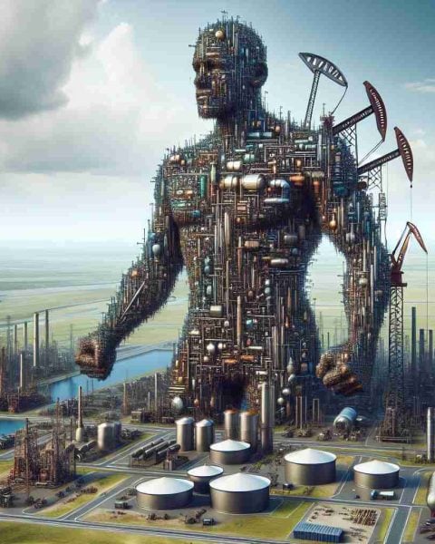 Realistic, high-definition image featuring a visually metaphorical representation of a giant entity in the fields of energy and metals, symbolizing untapped potential and overlooked opportunities. This could include visual elements such as oil drills, gas pipelines, various metals, or mining sites, carefully integrated into the figure of a giant.