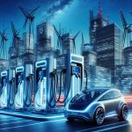 Generate a high-definition, realistic image related to electric vehicles (EVs). The scene should depict monumental progress or 'big moves' within the industry, possibly illustrating technological advancements, giant charging stations, or innovative new models, underlining the potential next steps for a leading company in the electric vehicle industry.