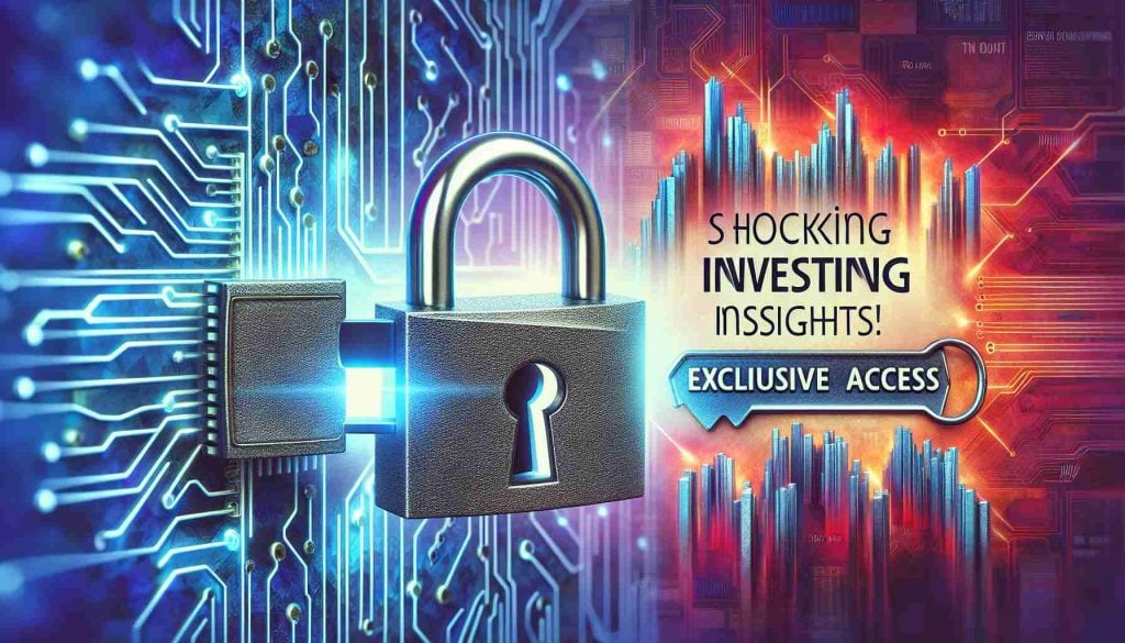 Create a high-definition, realistic image captivating the idea of revealing valuable investment insights. The composition should incude a sturdy lock being opened to illustrate 'unlocking' concept with key labeled 'top tips' in the background, hinting at exclusive access. Display the text 'Shocking Investing Insights!' in bold at the top of the image.