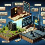High-definition visual representation of a scenario showcasing the process of unlocking hidden features. Illustrate a step-by-step guide or a flow chart that may include vivid representations such as keys turning, lock opening, dark rooms becoming illuminated, and navigational buttons leading to unseen or hidden panels, pages, or systems. The emphasis is on the act of 'uncovering' or 'revealing'. The secret chart menu might be depicted as a hidden door or a drawer within an interface or a magical book, uncovered only upon performance of certain actions.