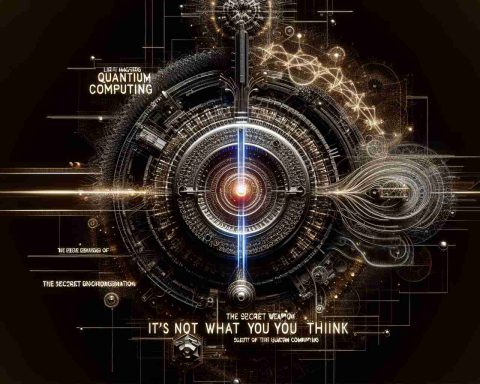 An intricate, high-definition real-life representation of the theme 'Light Masters Quantum Computing'. This image should incorporate elements of advanced technology and possibly depict complex scientific concepts. Text phrases such as 'The Secret Weapon', 'It's Not What You Think' should be subtly embedded, alluding to mystery and innovation.